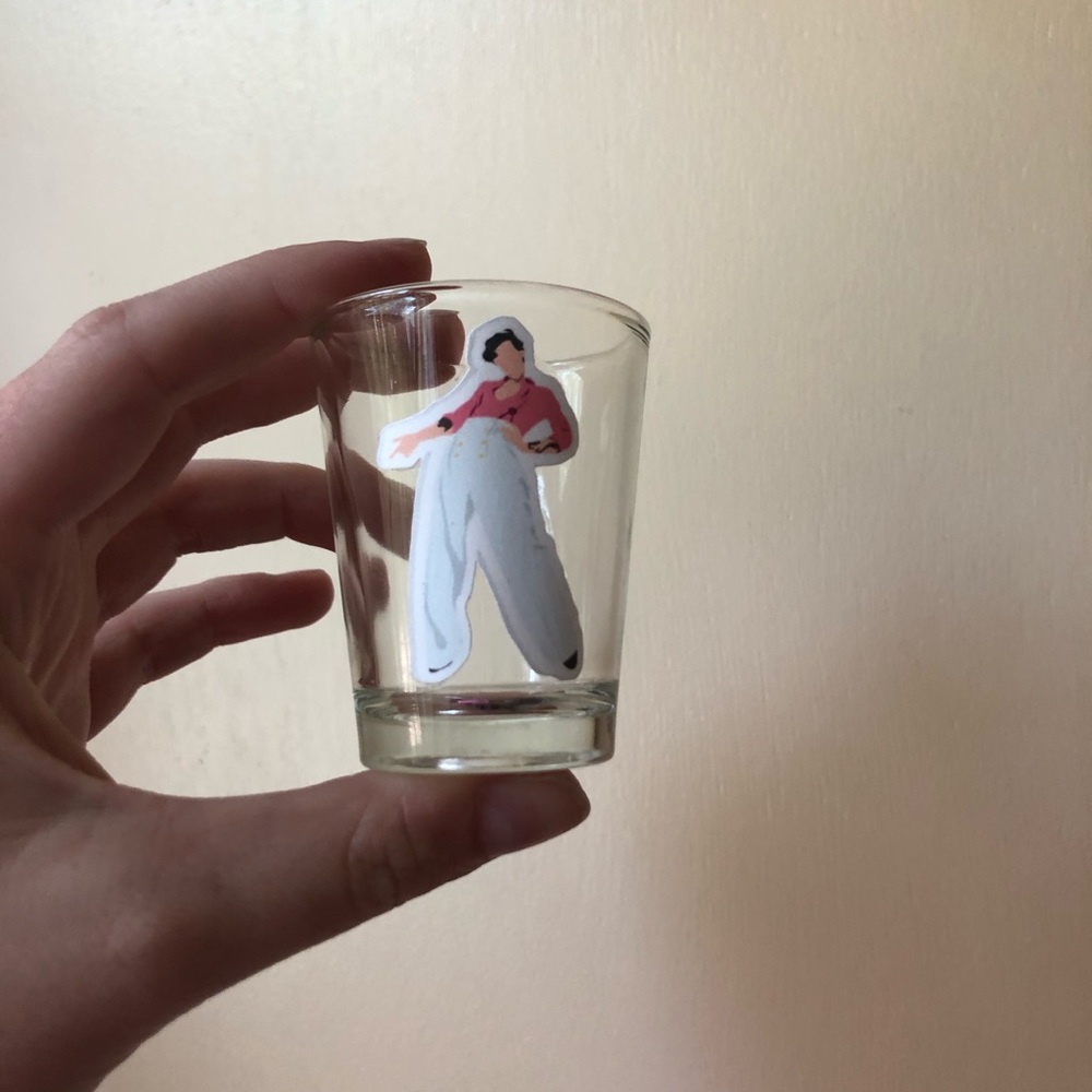 harry styles shot glass